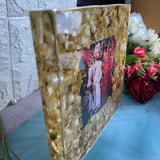Crystal-Clear LED Frame with Wedding Jaymala Flowers Preservation (8-Inches)