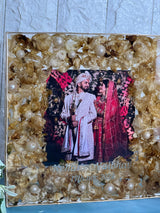 Crystal-Clear LED Frame with Wedding Jaymala Flowers Preservation (8-Inches)