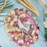 Beautifully Sealed Wedding Garland Flowers in 5-Inches Epoxy Resin Frame