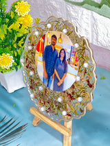 3D Resin Frame with Flowers Preservation (6-Inches)