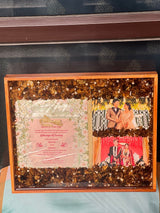 12 by 15 Inches Wooden Frame with Preserved Full Wedding Varmala