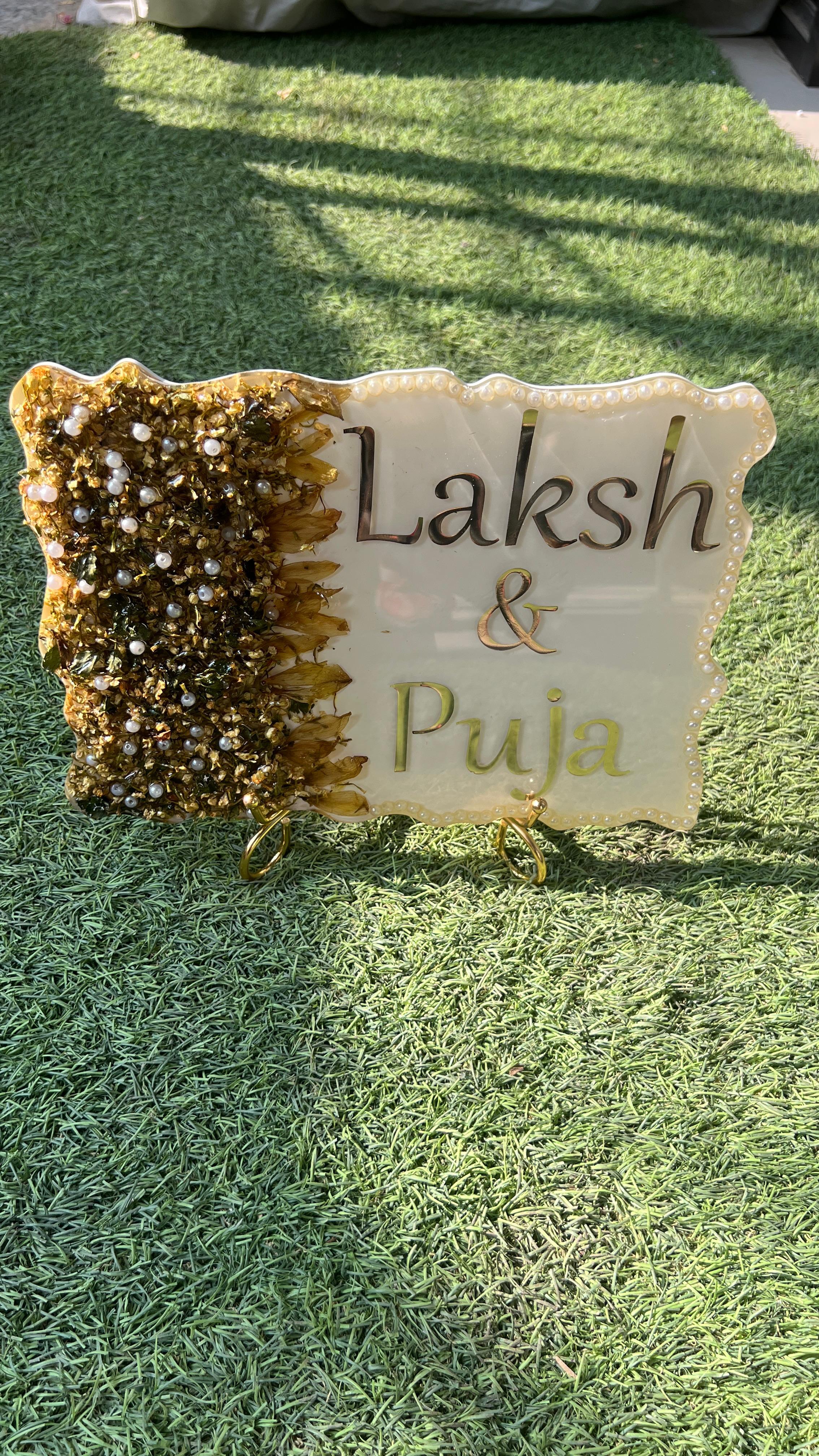 Varmala Preservation Resin Name Plate for Home (9 by 11 Inches)