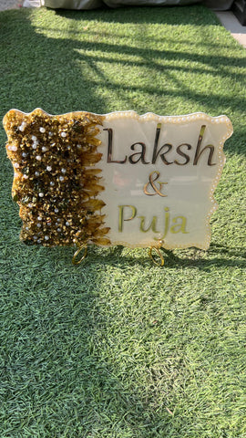 Varmala Preservation Resin Name Plate for Home (9 by 11 Inches)