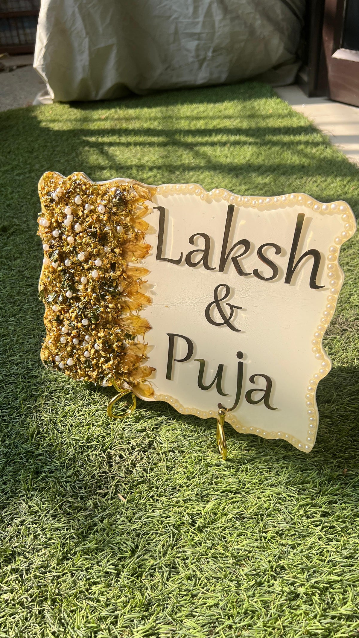 Varmala Preservation Resin Name Plate for Home (9 by 11 Inches)