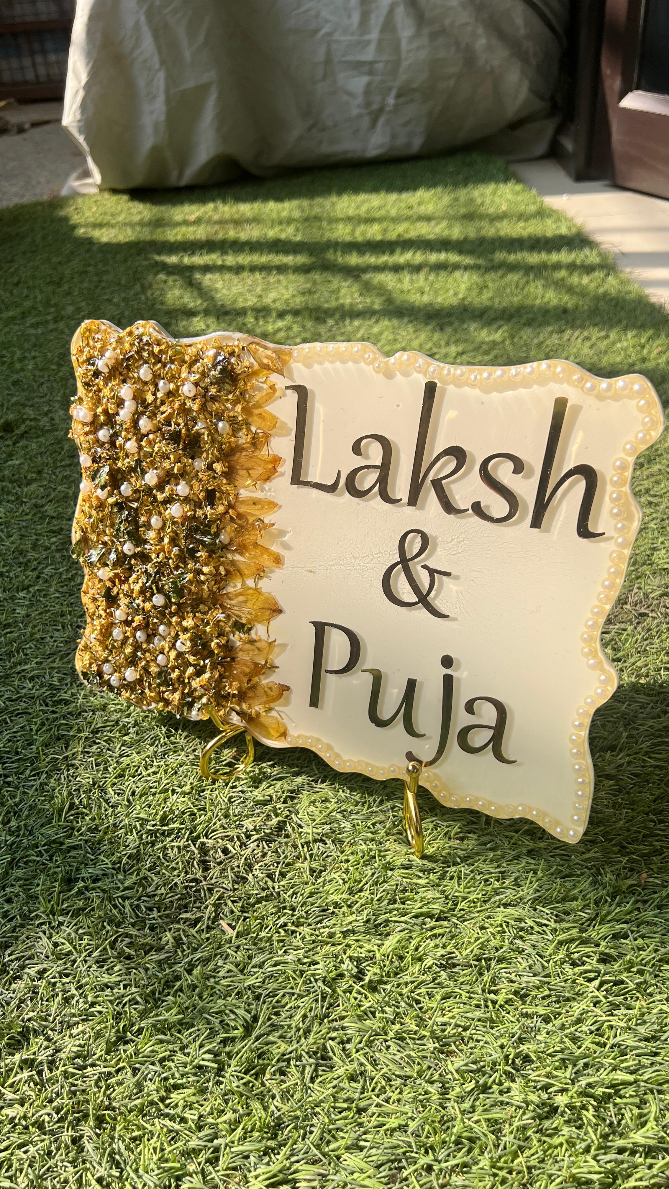 Varmala Preservation Resin Name Plate for Home (9 by 11 Inches)