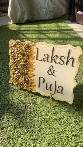 Varmala Preservation Resin Name Plate for Home (9 by 11 Inches)