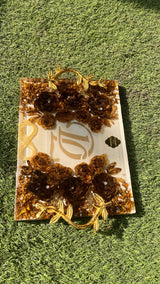 Resin Tray with Varmala Flowers Preservation