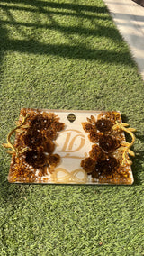 Resin Tray with Varmala Flowers Preservation
