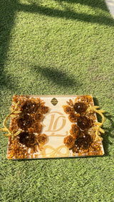 Resin Tray with Varmala Flowers Preservation