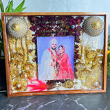 Full Wedding Memory Preservation in Teakwood Frame (11 by 14 Inches)