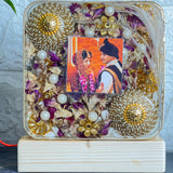 Resin Preservation of Varmala, Kaleera and Kalangi in Square Frame (6-Inches)