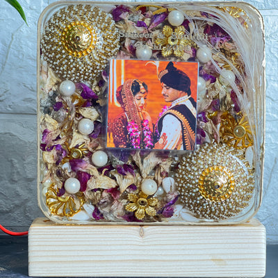 Varmala, Kaleera and Kalangi Square Resin Block, 6 Inch