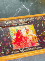 Resin Preservation of Wedding Varmala & Couple Photo (8*12 Inches)