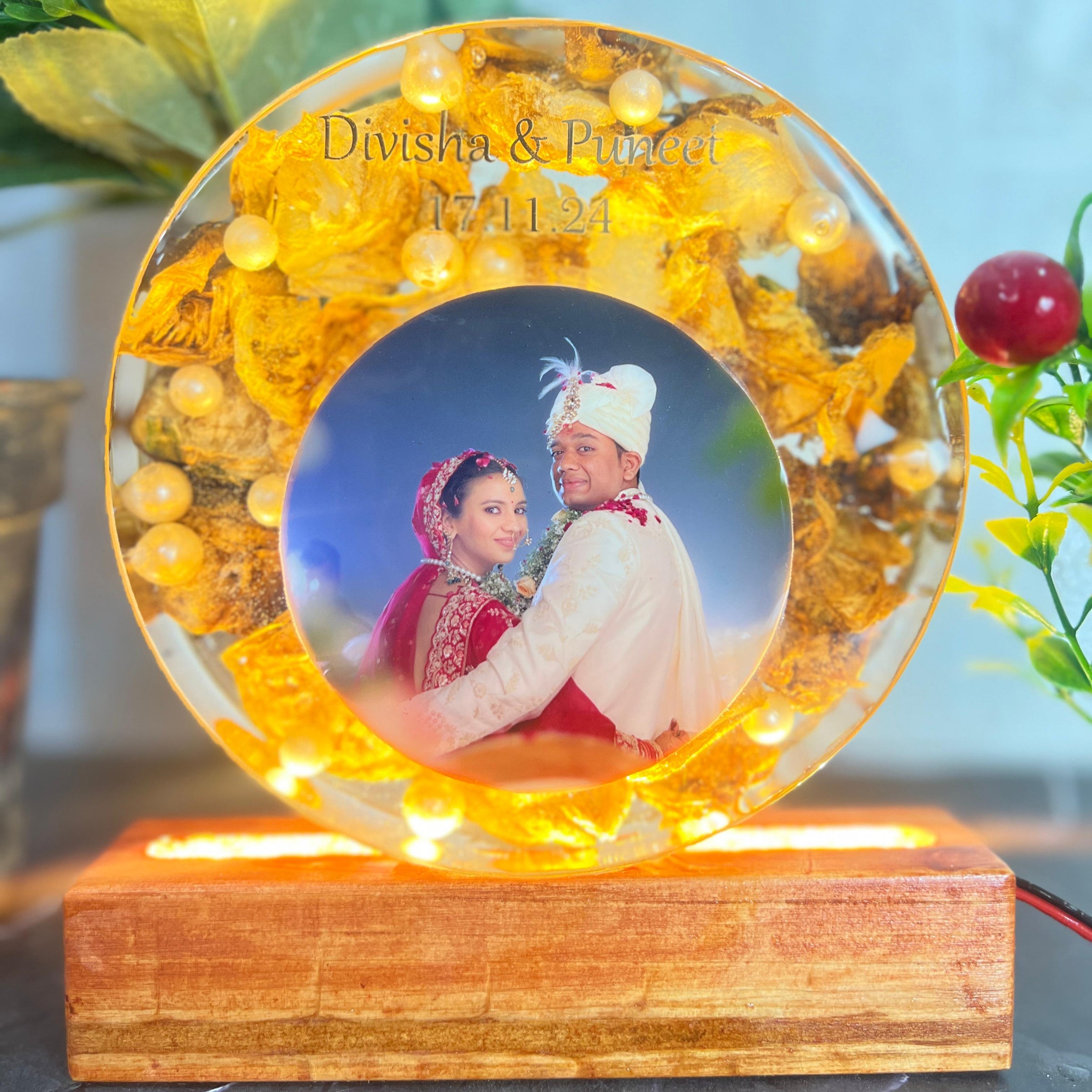 Varmala Preservation With LED Stand (6-Inches)