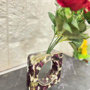 Resin Planter with Varmala Flowers Preservation