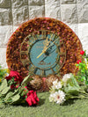 Resin 14inch Round clock with Couple Wedding Card and Keleera with Red Petals  Varmala Preservation