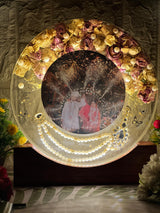 Wedding Couple Photo & Garland Preservation (12-Inches)