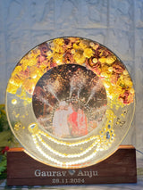 Wedding Couple Photo & Garland Preservation (12-Inches)