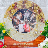 Wedding Couple Photo & Garland Preservation (12-Inches)