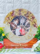 Wedding Couple Photo & Garland Preservation (12-Inches)