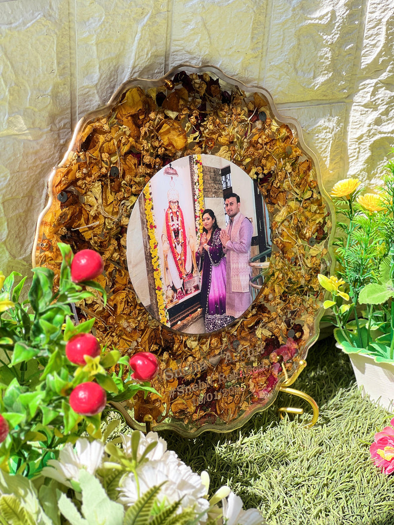 Personalized Resin Wedding Varmala Preservation Photo Frame (10- Inches)