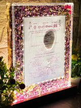 Custom Varmala Preservation Resin Frame | Wedding Card Preservation in Resin