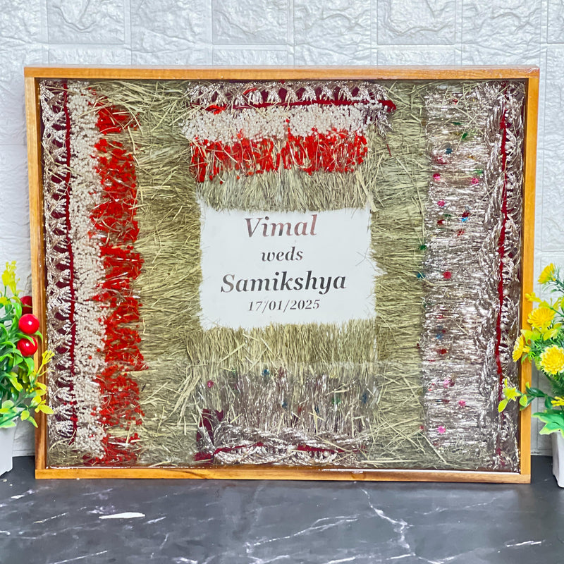 Wedding Memories Preservation in Resin Frame (15 by 18 Inches)