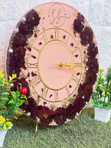 Varmala Roses Preservation in 14-Inches Resin Clock