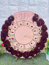 Varmala Roses Preservation in 14-Inches Resin Clock