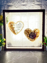 Preserved Wedding Flowers in Double Heart Resin Frame (15-inches)