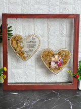 Preserved Wedding Flowers in Double Heart Resin Frame (15-inches)