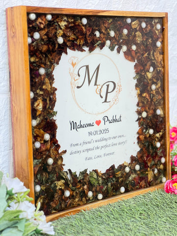 Resin Wedding Flower Memory Frame (14-Inches)