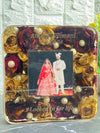 Resin 6-Inch Block with Couple photo & Varmala Preservation