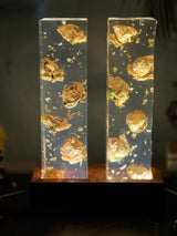 Resin 12 inch block with Couple #tag & LED lamp stand with Varmala Preservation