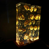Resin 12 inch block with Couple #tag & LED lamp stand with Varmala Preservation