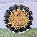 Resin 12inch clock with Morepank with Mogra Flowers with Stick Varmala Preservation
