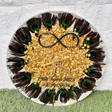 Resin 12inch clock with Morepank with Mogra Flowers with Stick Varmala Preservation