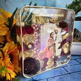 Resin 6 inch block with couple photo & Flowers varmala Preservation