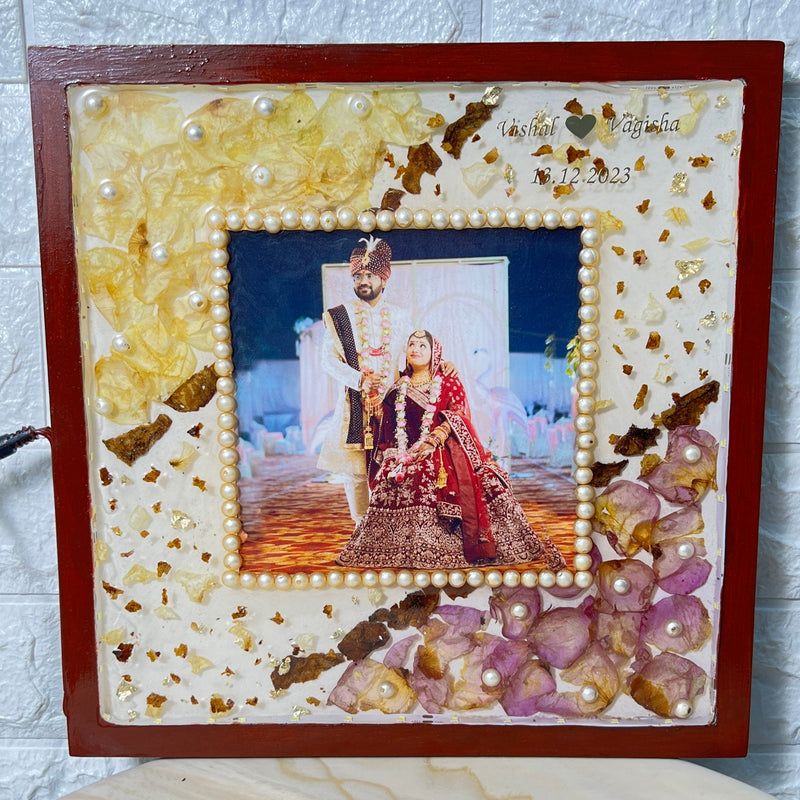 12 inch beautiful square preservation frame with LED Light connection with stand
