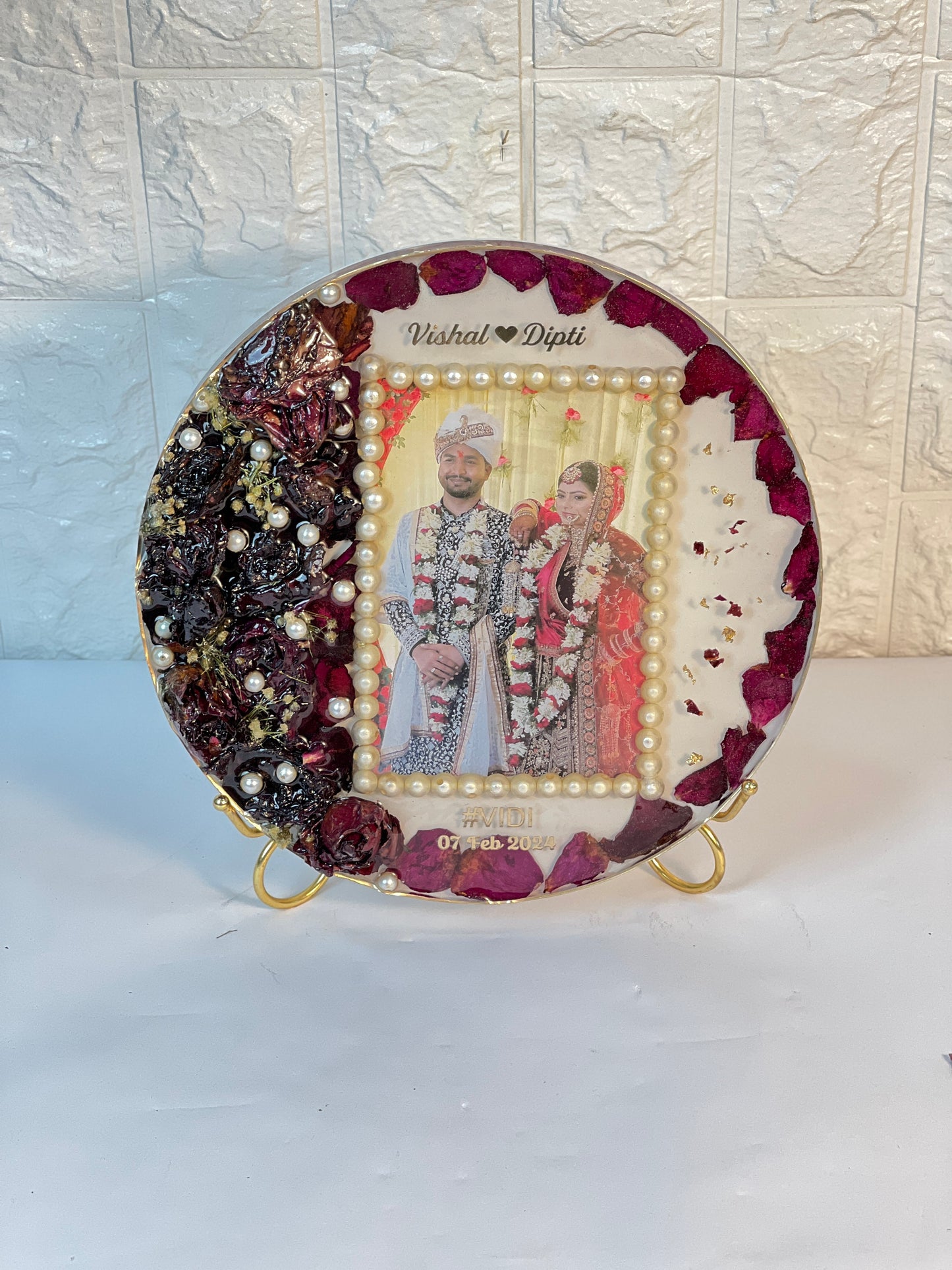 3d round varmala preservation frame