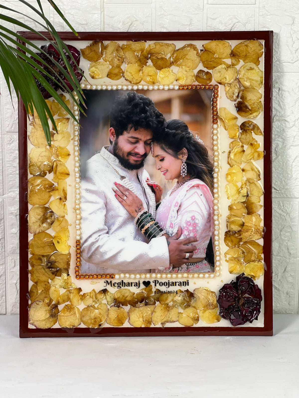 Wooden Wedding Varmala & Photo Preservation Frame