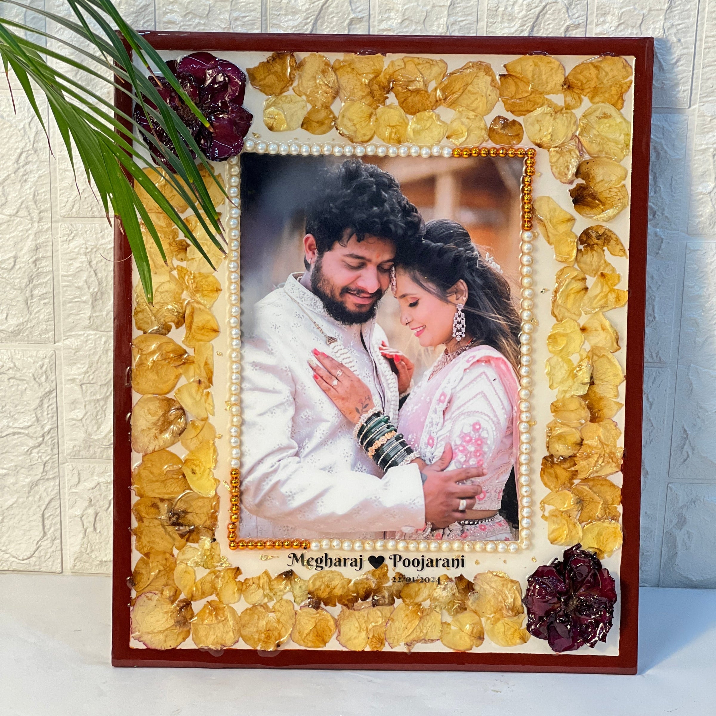Wooden Wedding Varmala & Photo Preservation Frame