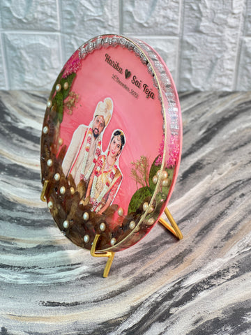 Pink Based Varmala Preservation Resin Frame