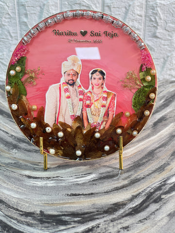 Pink Based Varmala Preservation Resin Frame