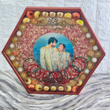 Hexagonal Wedding Keepsake Frame in Resin