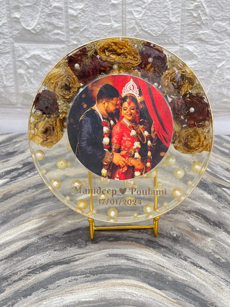Resin Wedding Varmala Keepsake for Anniversary or Newlywed Gift