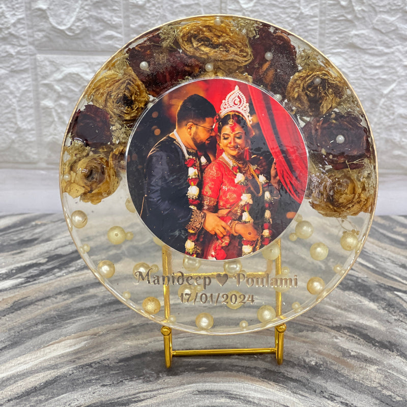 Resin Wedding Varmala Keepsake for Anniversary or Newlywed Gift