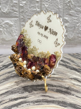 Curve-Shaped Wedding Resin Keepsake