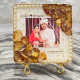 Personalized Wedding Photo & Flowers Preserved Resin Frame