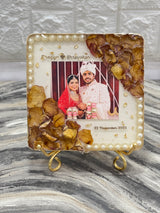 Personalized Wedding Photo & Flowers Preserved Resin Frame